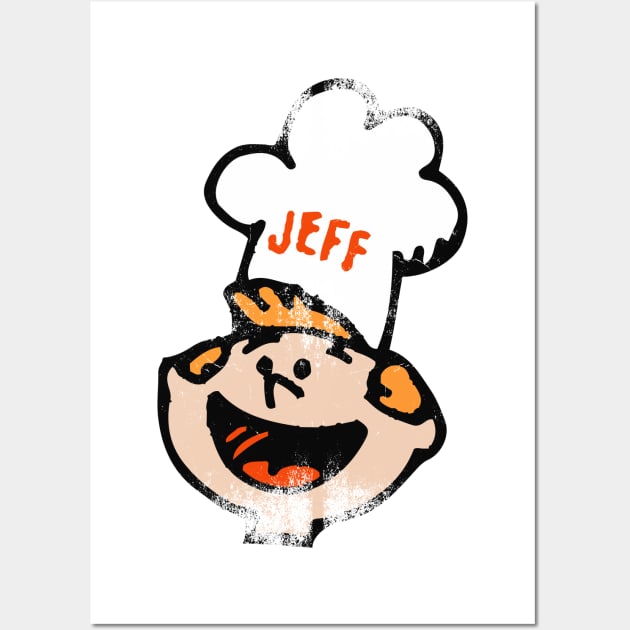 Jeff - Retro Burger Chef Mascot Wall Art by EverGreene